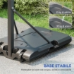 CANESTRO BASKET DA ESTERNO REGOLABILE DA 146-236 CM CON RUOTE E BASE RIEMPIBILE NERO