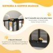 CANCELLINO PER CANI REGOLABILE CON CHIUSURA AUTOMATICA IN ACCIAIO E PLASTICA 74-100X77 CM NERO