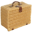 CESTINO DA PICNIC IN VIMINI PER 2 PERSONE CON PIATTI CALICI CAVATAPPI E POSATE 40X30X20 CM MARRONE