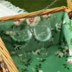 CESTINO DA PICNIC IN VIMINI PER 2 PERSONE CON PIATTI CALICI CAVATAPPI E POSATE 40X30X20 CM MARRONE