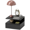 COMODINO SOSPESO PER CAMERA DA LETTO CON CASSETTO E MENSOLA IN LEGNO 35X32X22.5 CM NERO