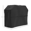 COPERTURA PER BARBECUE IMPERMEABILE IN TESSUTO OXFORD 600D UPF30+ E ANTIVENTO, 147X61X122 CM, NERO