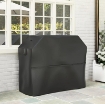COPERTURA PER BARBECUE IMPERMEABILE IN TESSUTO OXFORD 600D UPF30+ E ANTIVENTO, 147X61X122 CM, NERO