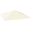 COPERTURA PER GAZEBO 3X3 M DA GIARDINO CON 8 FORI DI DRENAGGIO, IN TESSUTO OXFORD 600D, BIANCO CREMA