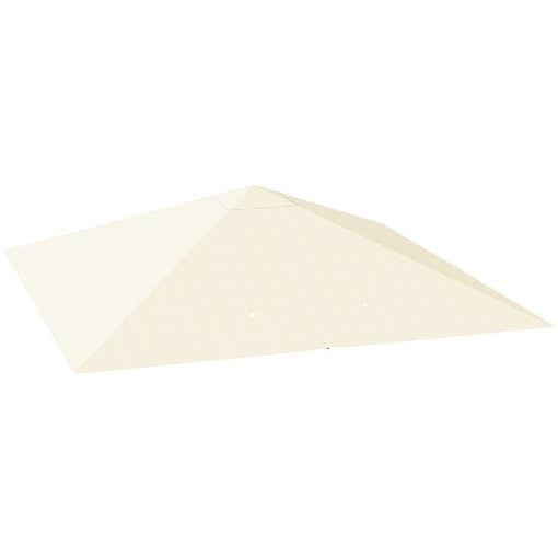 COPERTURA PER GAZEBO 3X3 M DA GIARDINO CON 8 FORI DI DRENAGGIO, IN TESSUTO OXFORD 600D, BIANCO CREMA