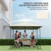 COPERTURA PER GAZEBO 3X3 M DA GIARDINO CON 8 FORI DI DRENAGGIO, IN TESSUTO OXFORD 600D, BIANCO CREMA