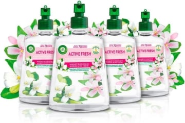 AIR WICK SET 4 DEODORANTE ACTIVE FRESH 228 ML RICARICA BOUQUET DI GELSOMINI 