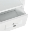 ARMADIETTO PENSILE BAGNO A 2 ANTE CON RIPIANO APERTO E 2 CASSETTI IN LEGNO BIANCO
