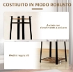 APPENDIABITI DA TERRA CON 8 GANCI, 3 RIPIANI E MENSOLA SUPERIORE, 34X34X170 CM, MARRONE