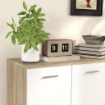 CREDENZA MODERNA CON 3 ARMADIETTI E 2 CASSETTI IN LEGNO 106X35X76 CM COLOR LEGNO