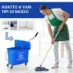 CARRELLO PER PULIZIE IN PLASTICA PP DA 20L CON SECCHIO E STRIZZATORE, 60X27X70.5 CM, BLU