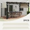 COPERTURA PER GAZEBO PERGOLA 3X3 M IN POLIESTERE CON TASCHE E CINGHIE, 488X122 CM, BIANCO CREMA