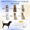 DIVANO PER CANI DI TAGLIA GRANDE CON CUSCINO SFODERABILE IN POLIESTERE E LEGNO 98X67X25 CM GRIGIO
