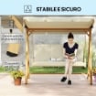 DONDOLO DA GIARDINO 3 POSTI CON TETTUCCIO REGOLABILE E CUSCINI 195X120X170 CM BEIGE