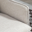 DIVANO 2 POSTI IN TESSUTO EFFETTO LINO CON GAMBE IN ACCIAIO E CUSCINI IMBOTTITI, 139X68X80 CM, BIANCO CREMA