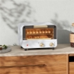 FORNETTO ELETTRICO 12L CON TIMER E TEMPERATURA REGOLABILE IN ACCIAIO E PLASTICA 31.5X27.7X22.7 CM BIANCO E ORO
