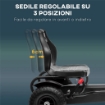 GO KART A PEDALI PER BAMBINI 5-12 ANNI IN PP E METALLO NERO CON SEDILE REGOLABILE E FRENO A MANO 121X58X61 CM