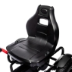 GO KART A PEDALI PER BAMBINI 5-12 ANNI IN PP E METALLO NERO CON SEDILE REGOLABILE E FRENO A MANO 121X58X61 CM