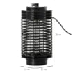 LAMPADA ANTIZANZARE ELETTROINSETTICIDA CON LUCE UV PER INTERNO ED ESTERNO 11X11X26 CM NERO