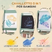 LAVAGNA PER BAMBINI CON CAVALLETTO 3 IN 1 E 2 CONTENITORI, ETÀ 3-8 ANNI, 54X46.5X93CM, VERDE