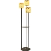 LAMPADA DA ESTERNO SOLARE IN STILE BOHO CON RIPIANO CENTRALE IN RATTAN PE E ACCIAIO 37X144 CM NERO E GIALLO
