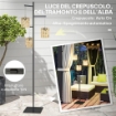 LAMPADA DA ESTERNO SOLARE IN STILE BOHO CON BASE QUADRATA IN RATTAN PE E ACCIAIO 45X45X178 CM NERO E GIALLO