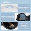 LETTIERA PER GATTI CHIUSA CON COPERCHIO PALETTA E DEODORANTE DESIGN PIEGHEVOLE 52X41X38 CM BIANCA E NERA