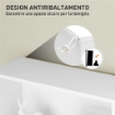 MOBILE LIBRERIA A 4 RIPIANI CON 2 SCAFFALI FLESSIBILI IN LEGNO 60X24X115.5 CM BIANCO