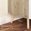 MOBILE MULTIUSO CON RIPIANO REGOLABILE SU 3 LIVELLI E BASE RIALZATA IN LEGNO 76X41.2X74 CM BIANCO E ROVERE