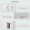 MOBILE BAGNO SOSPESO CON ARMADIETTO A 2 ANTE E RIPIANO APERTO, MENSOLA INTERNA REGOLABILE, BIANCO