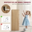 MOBILE BAGNO SALVASPAZIO CON 4 CASSETTI E MANIGLIE INTAGLIATE STILE NORDICO, 29X29X83 CM, LEGNO NATURALE