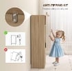MOBILE BAGNO SALVASPAZIO SLIM CON 2 CASSETTI, RIPIANI E ARMADIETTO, 50X25X100 CM, LEGNO NATURALE
