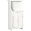 MOBILE CUCINA PER MICROONDE CON CASSETTO E ARMADIETTO 2 ANTE, 60X40X122.5 CM, BIANCO