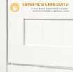 MOBILE CUCINA PER MICROONDE CON CASSETTO E ARMADIETTO 2 ANTE, 60X40X122.5 CM, BIANCO