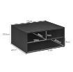 MOBILE PORTA STAMPANTE DA UFFICIO CON 3 RIPIANI APERTI A 2 LIVELLI, 47X40X22.5 CM, NERO