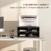 MOBILE PORTA STAMPANTE DA UFFICIO CON 3 RIPIANI APERTI A 2 LIVELLI, 47X40X22.5 CM, NERO