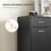 MOBILE SCARPIERA DA 12 PAIA CON 2 RIPIANI INTERNI REGOLABILI E 2 CASSETTI IN LEGNO 80X30X91.5 CM NERO