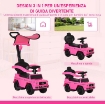 MACCHINA A SPINTA PER BAMBINI 12-36 MESI CON LICENZA MERCEDES, TETTUCCIO E MANIGLIA, 85.5X40.5X95 CM, ROSA