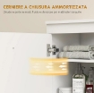 MOBILE SOTTOLAVABO CON INTAGLIO A U, ARMADIETTO E 3 CASSETTI, CHIUSURA AMMORTIZZATA, 70X30X65 CM, BIANCO