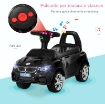 MACCHININA PER BAMBINI CAVALCABILE CON VOLANTE, FARI E MUSICHE INTEGRATE, IN PP E METALLO, 63.5X28X36 CM, NERO