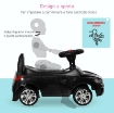 MACCHININA PER BAMBINI CAVALCABILE CON VOLANTE, FARI E MUSICHE INTEGRATE, IN PP E METALLO, 63.5X28X36 CM, NERO