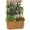 LETTO PER ORTO RIALZATO CON TRALICCIO PER RAMPICANTI E PERGOLA SUPERIORE 64X33X122 CM LEGNO
