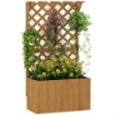 LETTO PER ORTO RIALZATO CON TRALICCIO PER RAMPICANTI E PERGOLA SUPERIORE 64X33X122 CM LEGNO