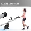 CYCLETTE PIEGHEVOLE MAGNETICA A 8 LIVELLI CON DISPLAY LCD, ROTELLE E SELLINO REGOLABILE, GRIGIO E NERO