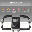 CYCLETTE PIEGHEVOLE MAGNETICA A 8 LIVELLI CON DISPLAY LCD, ROTELLE E SELLINO REGOLABILE, GRIGIO E NERO