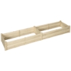 LETTO PER ORTO RIALZATO IN LEGNO DI ABETE CON FONDO APERTO E 2 SEZIONI SEPARATE, 244X61,5X27CM