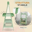 LAVAGNA PER BAMBINI CON CAVALLETTO 3 IN 1, ROTOLO DI CARTA E 2 CONTENITORI, IN LEGNO, 59X48X118 CM, VERDE