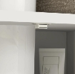 MOBILE SOTTOLAVABO CON RIPIANO E ARMADIETTO, INTAGLIO E U E 2 ANTE, 60X30X60 CM, BIANCO