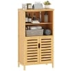 MOBILETTO BAGNO SALVASPAZIO IN LEGNO CON ARMADIETTO, 2 ANTE E 2 RIPIANI APERTI, 50X29X92 CM