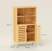 MOBILETTO BAGNO SALVASPAZIO IN LEGNO CON ARMADIETTO, 2 ANTE E 2 RIPIANI APERTI, 50X29X92 CM